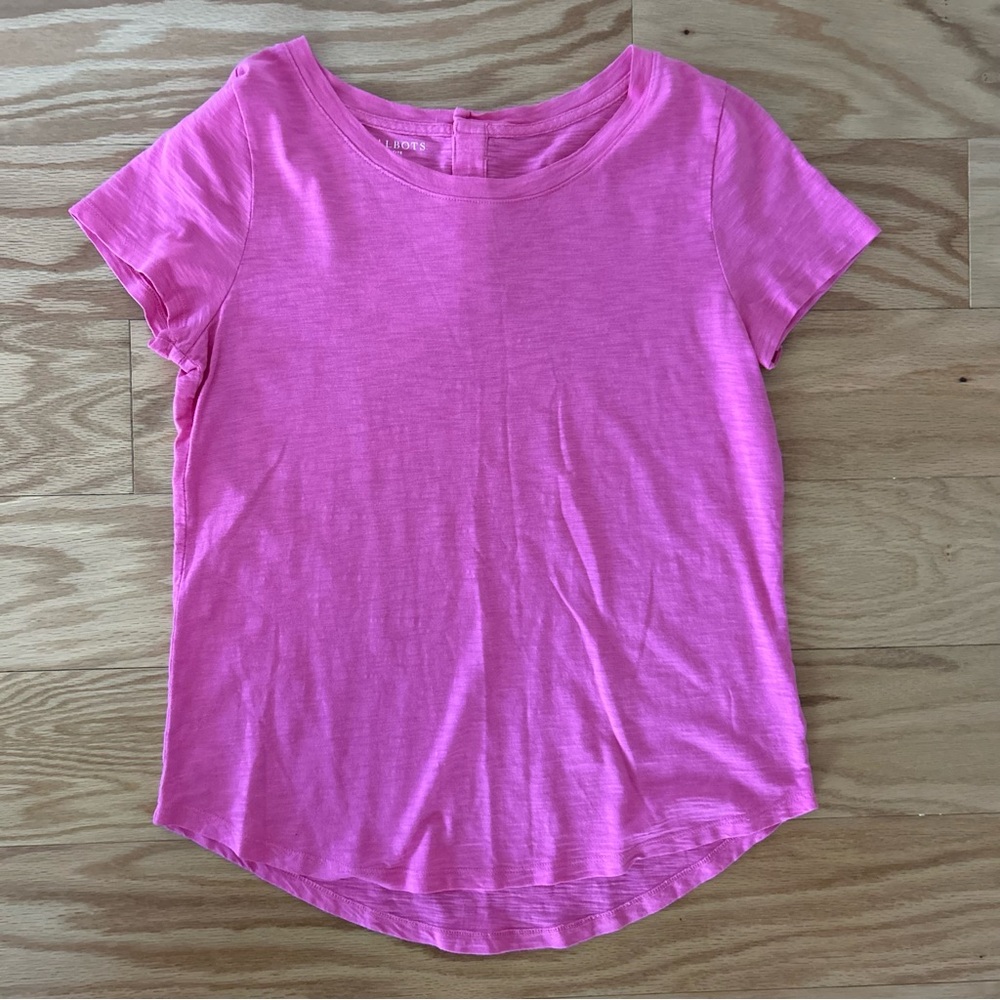 Talbots Pink Fitted Short Sleeve T-Shirt